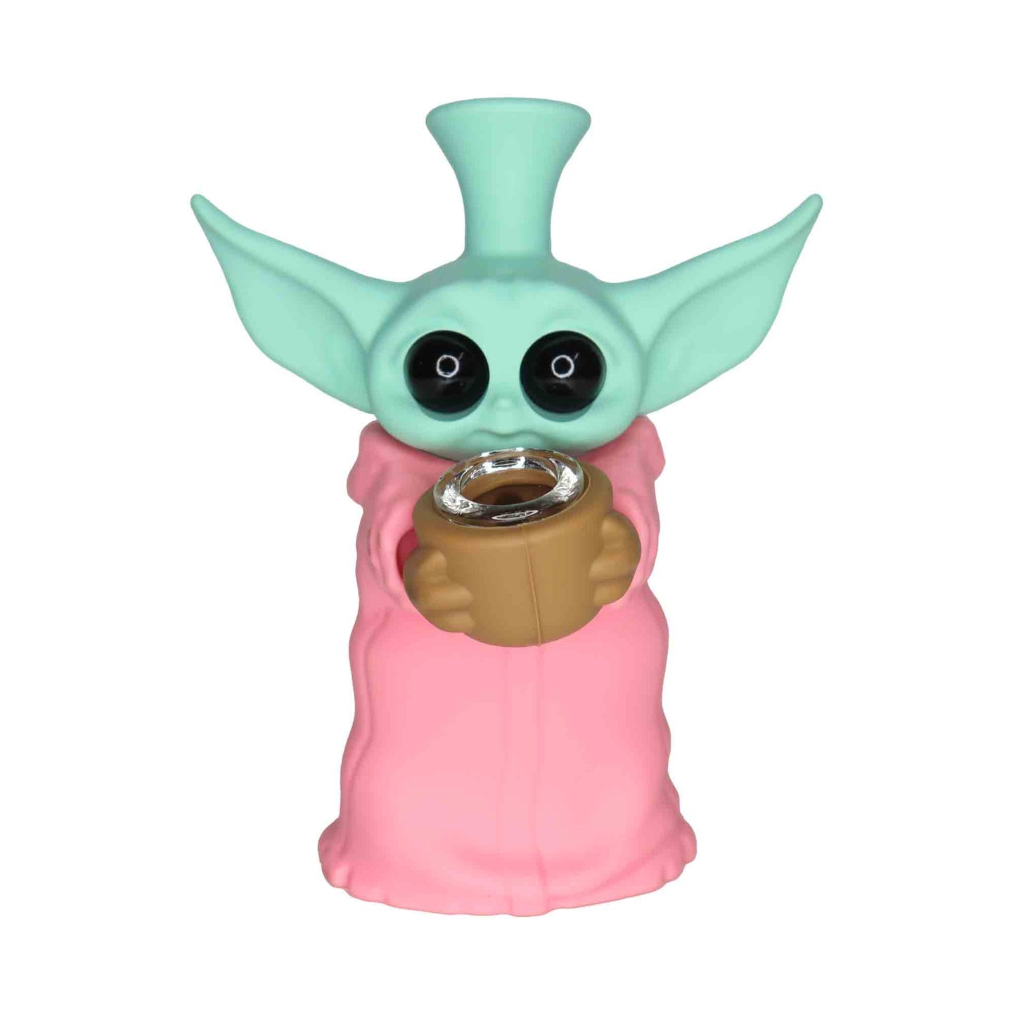 8 in - Yoda Silicone Multicolor Mini Bong