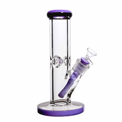 10 in - Clear Two-Tone Thick Straight Bong 9 mm