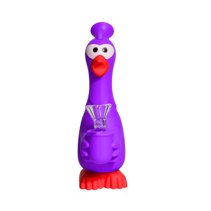 7 in - Screaming Chicken Multicolor Silicone Bong