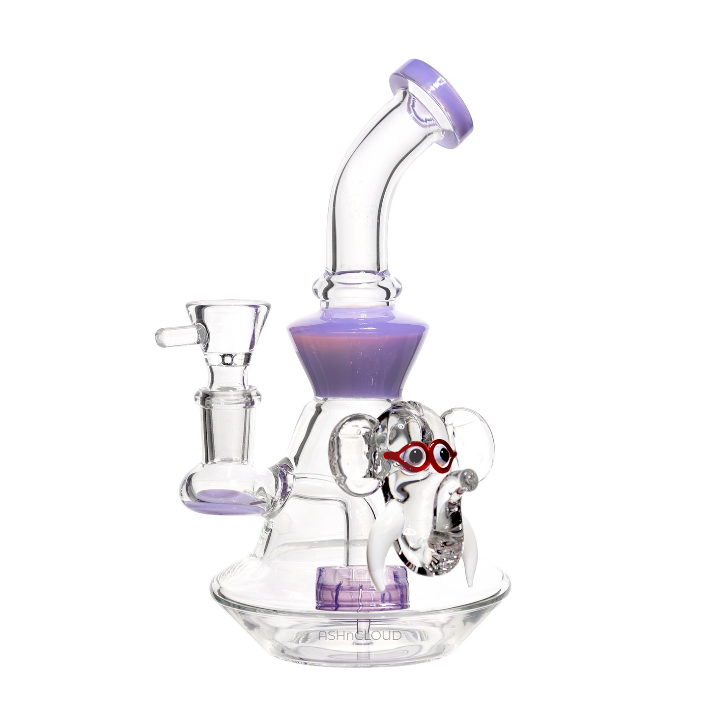 7 in - Elephant Head Slime Colors Mini Glass Bong