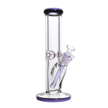 12 in - Clear Two-Tone Thick Straight Bong 9 mm