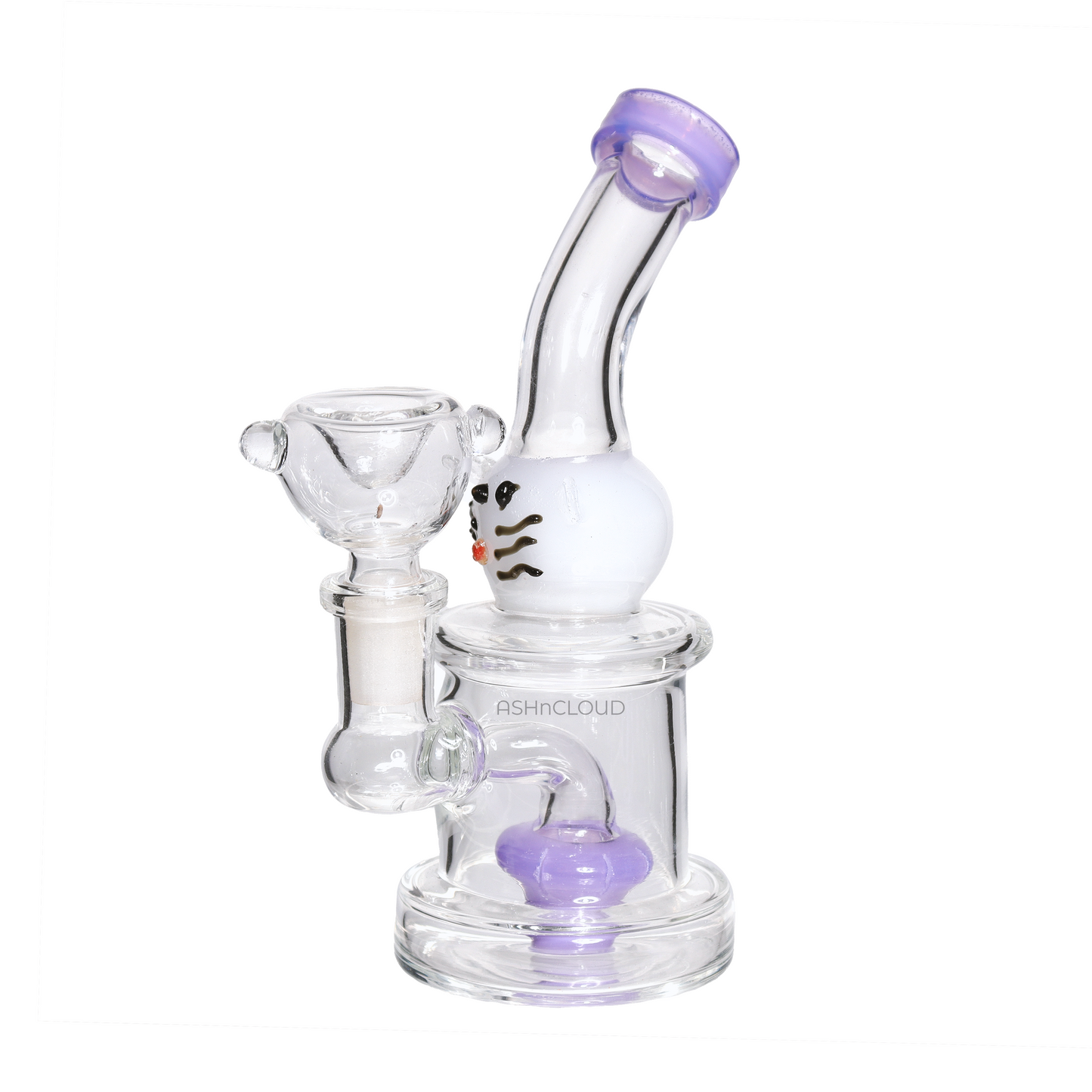 7 in - Kitten Showerhead Glass Bong