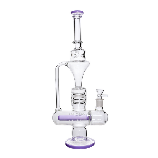 18 in - Big Inline Recycler Clear/Color 18 mm