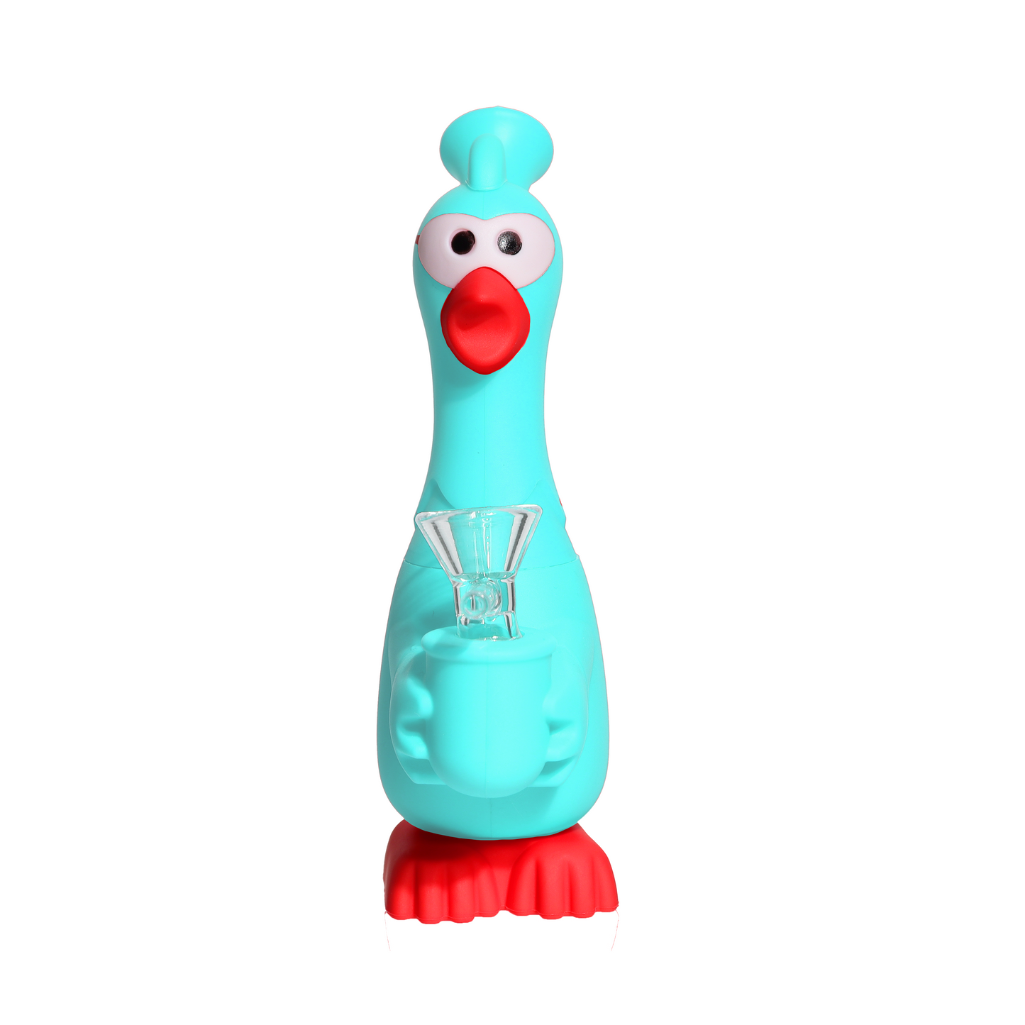 7 in - Screaming Chicken Multicolor Silicone Bong