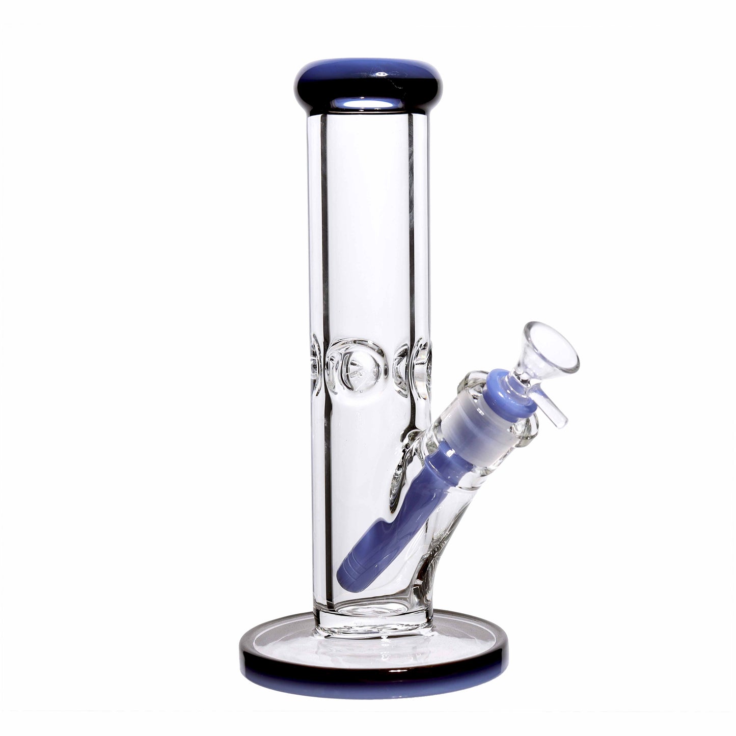 10 in - Clear Two-Tone Thick Straight Bong 9 mm