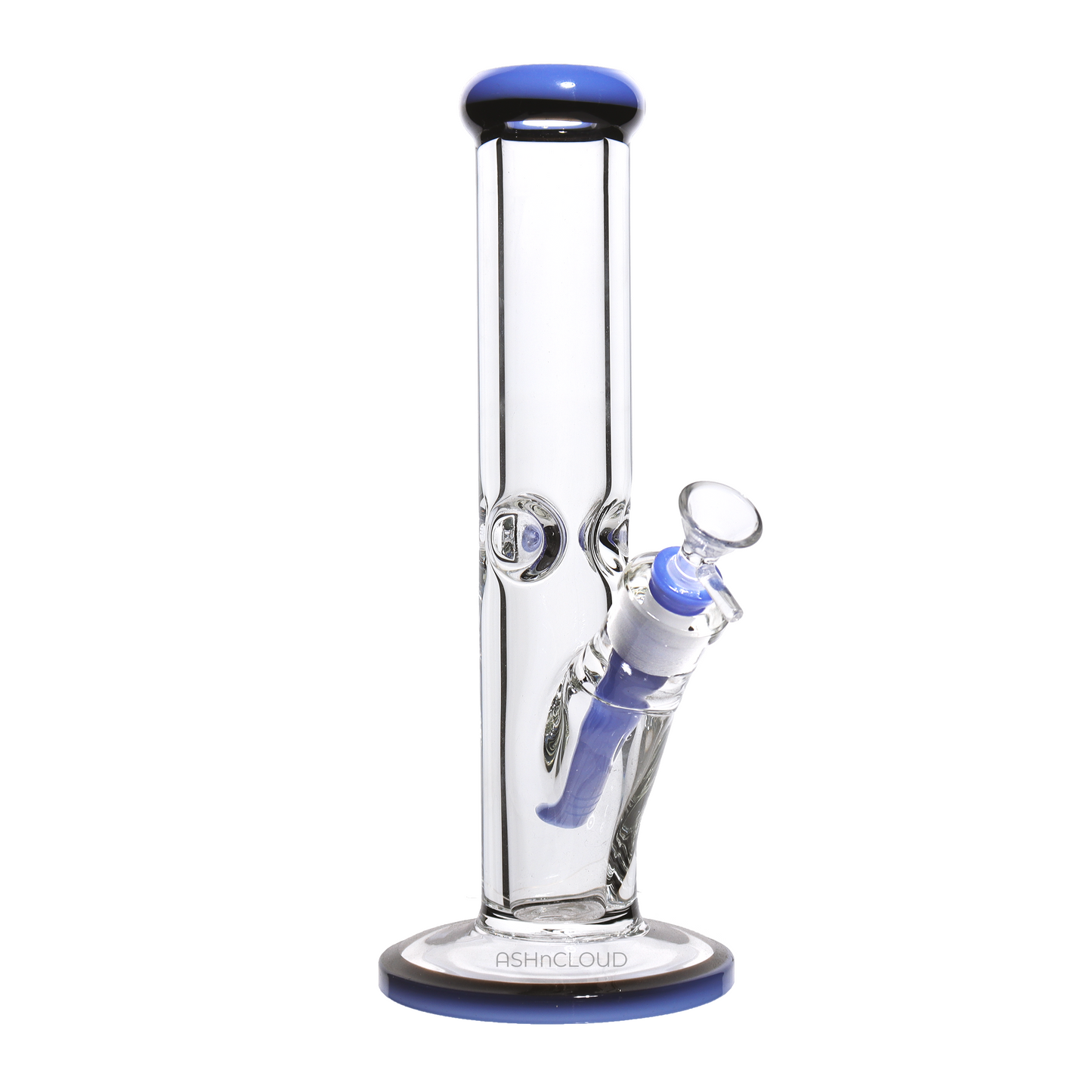 12 in - Clear Two-Tone Thick Straight Bong 9 mm