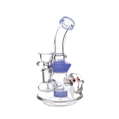 7 in - Elephant Head Slime Colors Mini Glass Bong