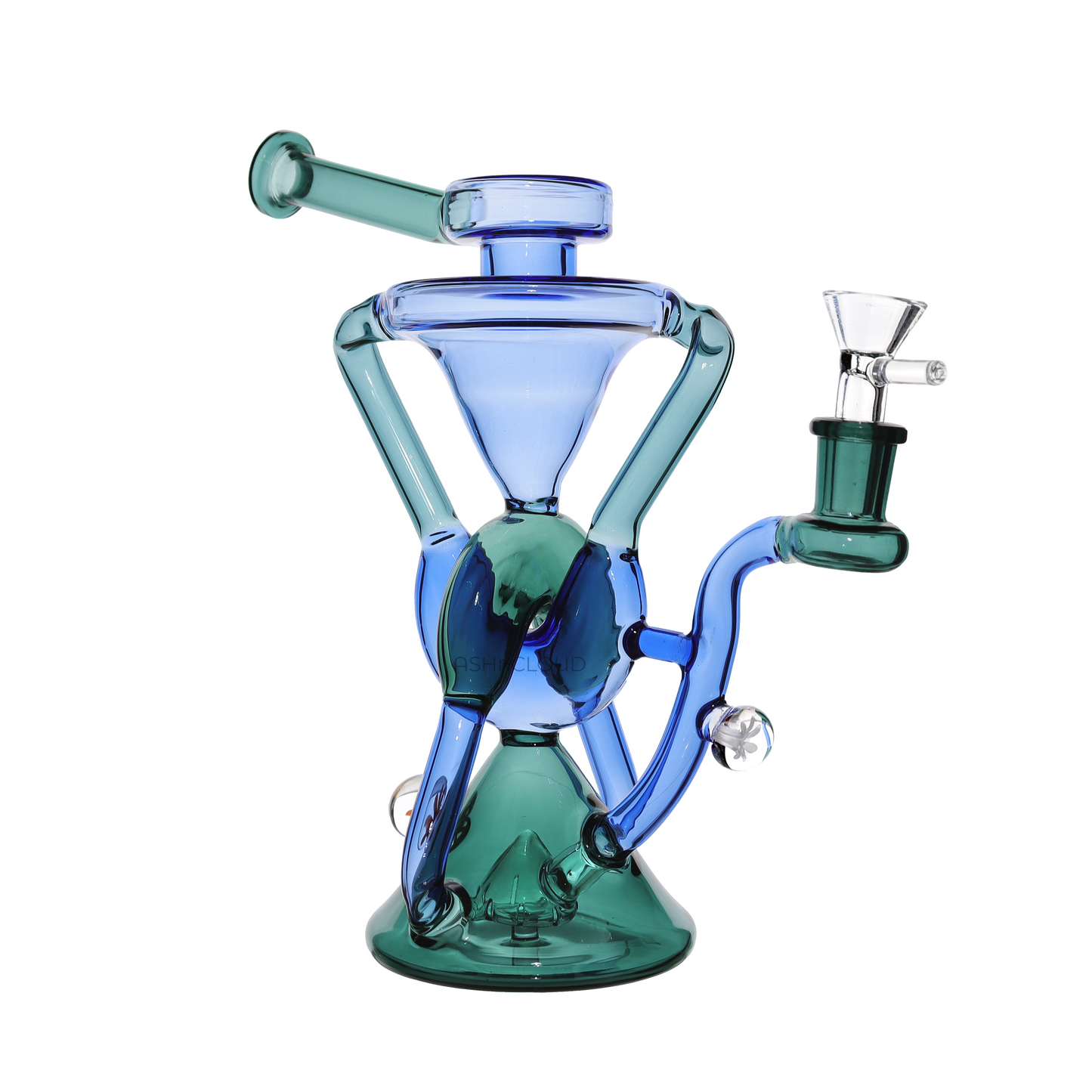 9 in - Super Fancy Multicolor Glass Recycler