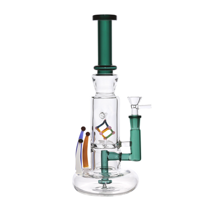 12 in - Cube Multicolor Glass Bong Perc