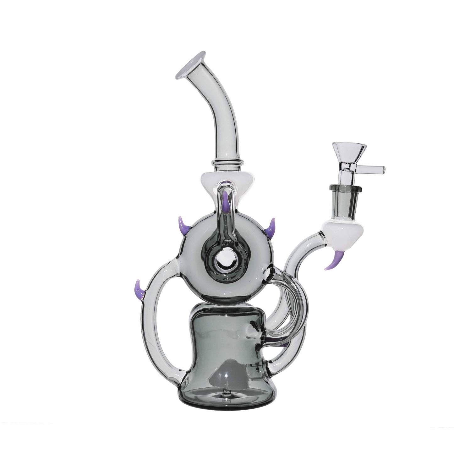 10 in - Deluxe Colorful Monster Recycler Glass