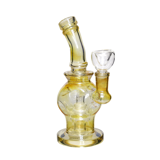 8 in - Golden Ball Glass Mini Bong